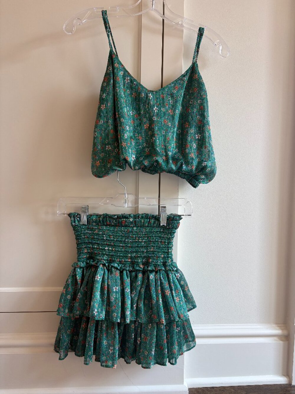Reset By Jane Shanae Bubble Cami and Smocked Skirt